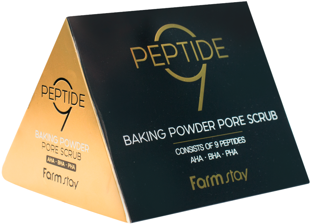 FARMSTAY Скраб для очищения пор с комплексом из 9 пептидов, в пирамидках / BLACK SNAIL & PEPTIDE9 7 г х 25 шт, фото 2