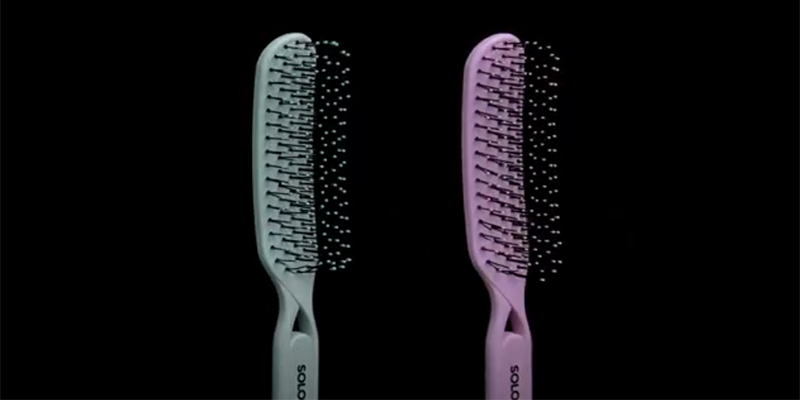SOLOMEYA Расческа для распутывания волос, пастельно-зеленая / Detangler Hairbrush for Wet & Dry Hair Pastel Green, фото 3