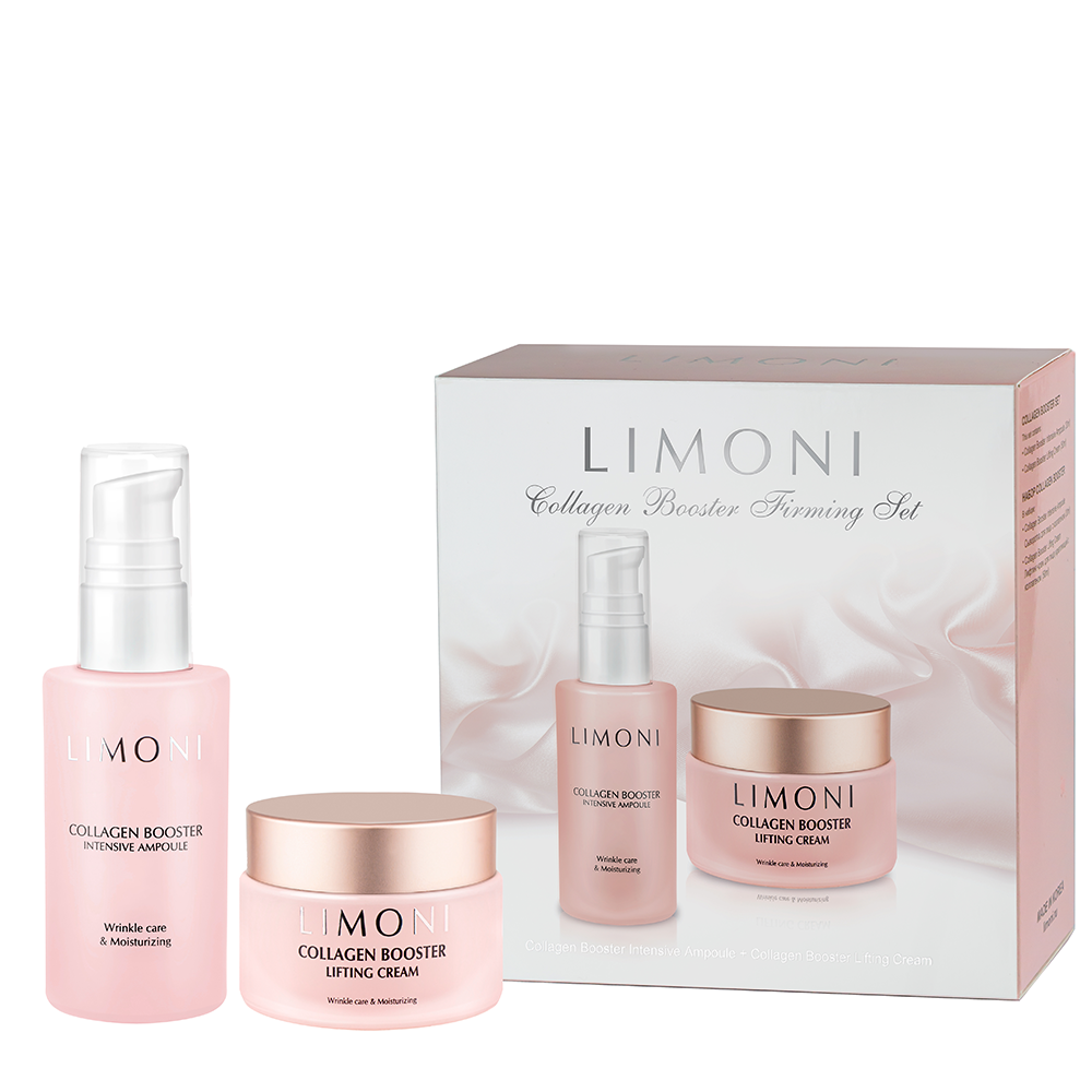 LIMONI Набор для лица с коллагеном (сыворотка 30 мл, крем 50 мл) Collagen Booster Firming Set, фото 2
