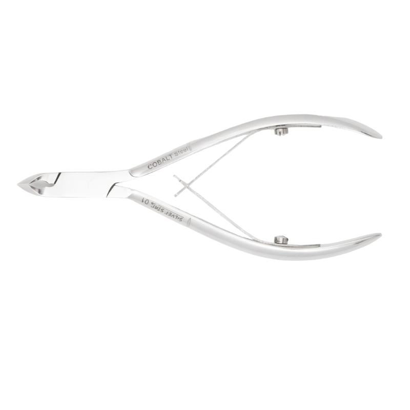 SILVER STAR Кусачки для кутикулы блестящие (5 мм), маленькая пятка, узкая головка / COBALT, фото 1