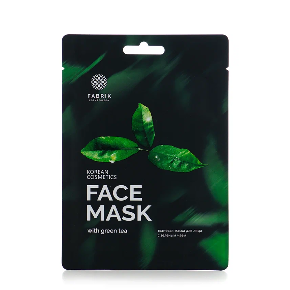 FABRIK COSMETOLOGY Маска тканевая с зеленым чаем / FACE MASK 30 гр, фото 1