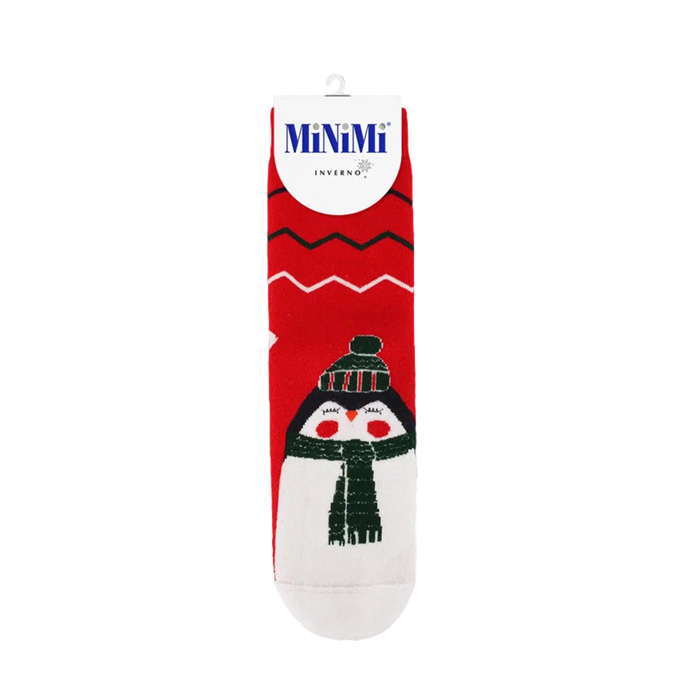 MINIMI Носки плюшевые, пингвин Rosso 0 (UNI) / MINI INVERNO 3300-4, фото 1