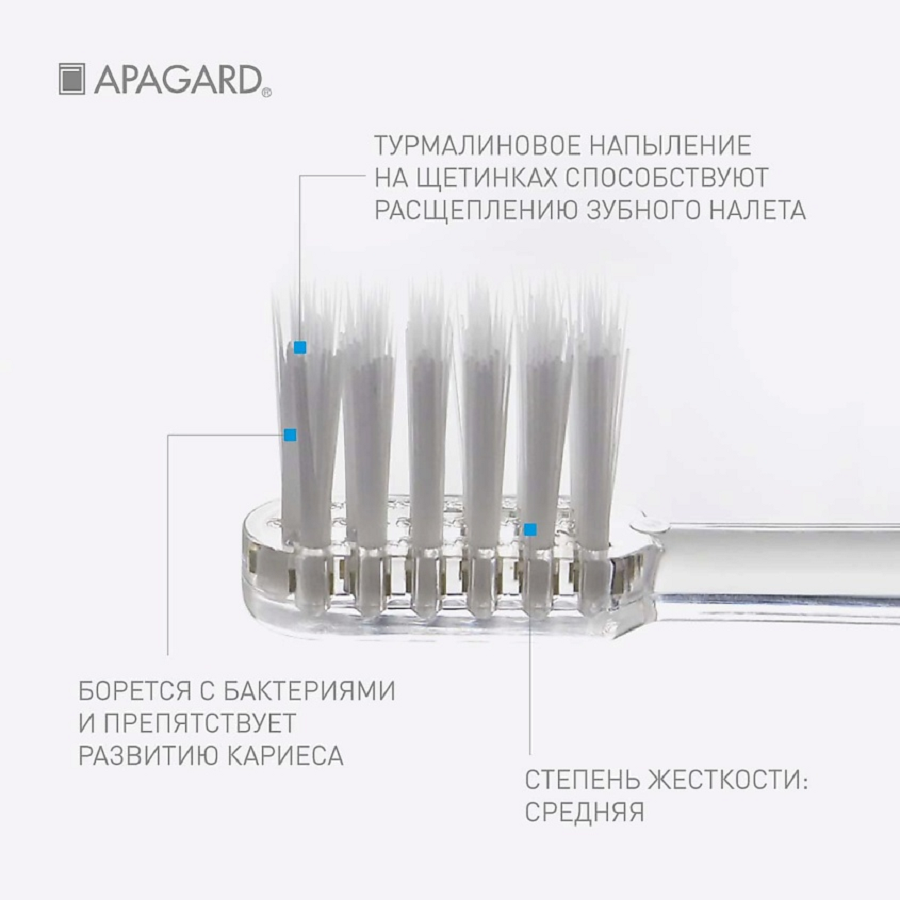 APAGARD Щетка зубная, белая / Apagard Whitening toothbrush, фото 3
