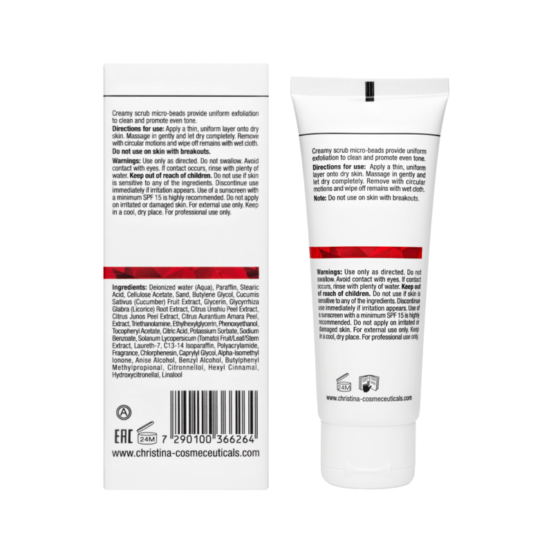 CHRISTINA Скраб-эксфолиатор выравнивающий / Scrub & Smooth Exfoliator Comodex 75 мл, фото 3
