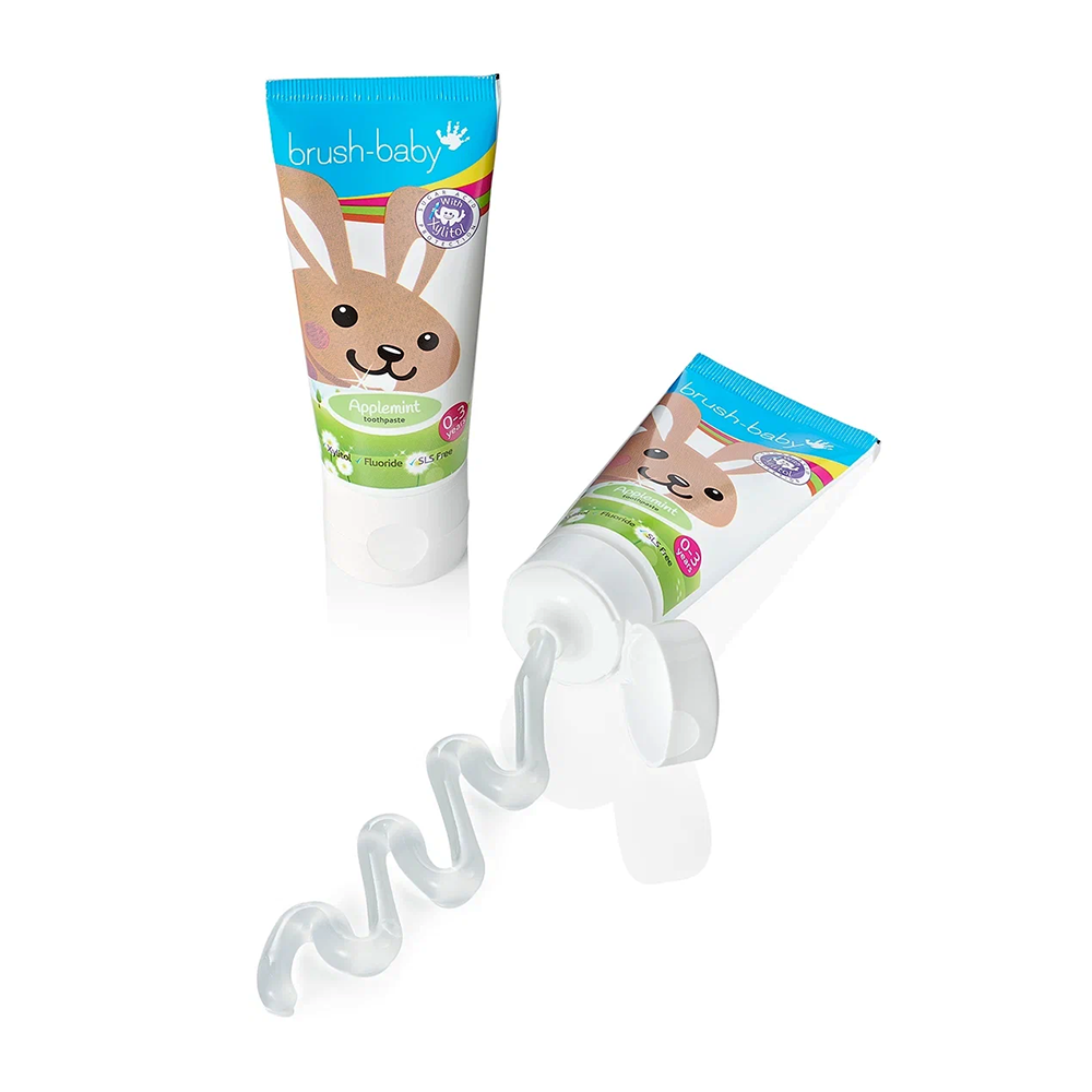 BRUSH-BABY Паста зубная детская до 3-х лет, яблоко-мята / Brush Baby 50 мл, фото 2