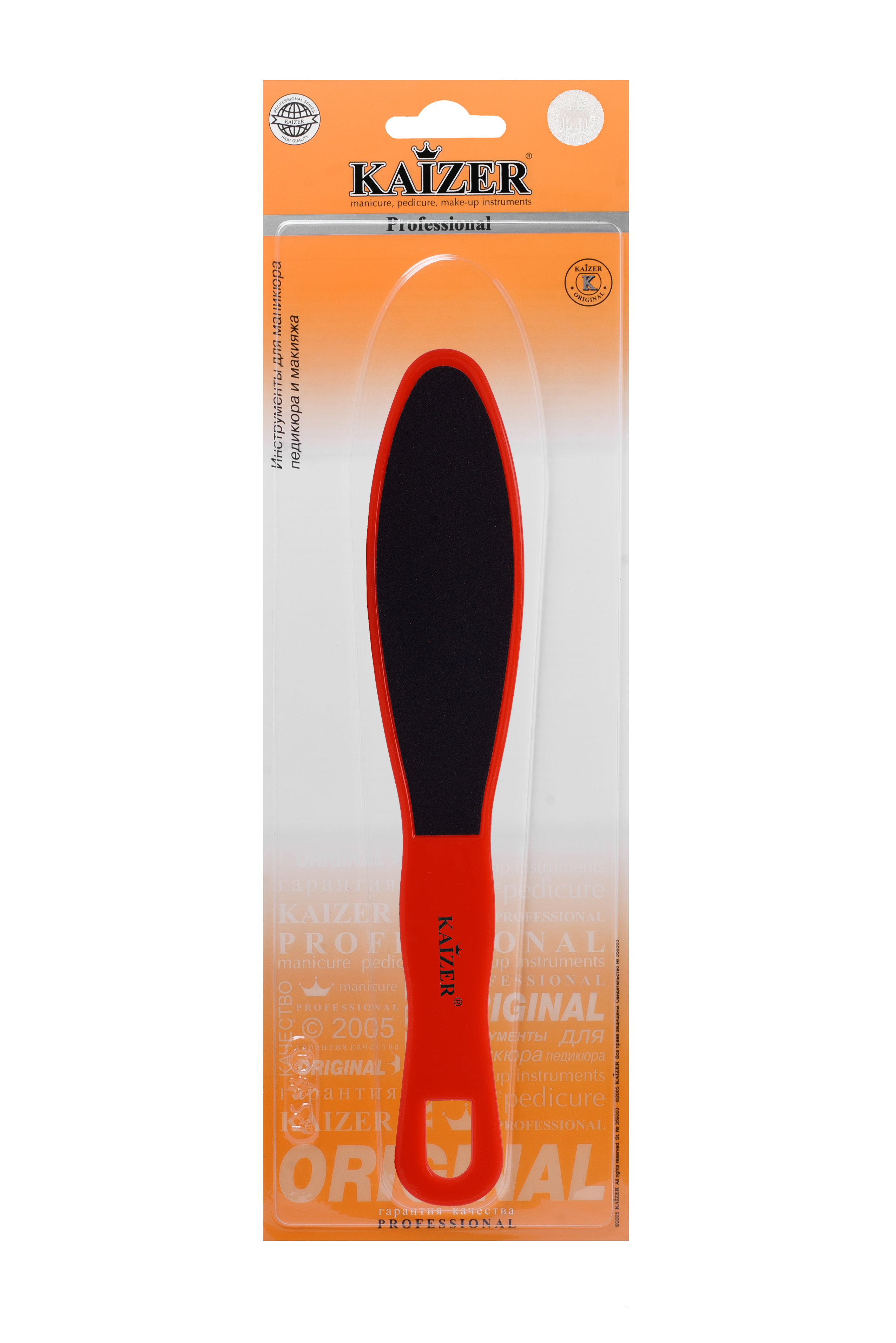 KAIZER Терка педикюрная, натуральный бук, профессиональная, Р60/120, 27 см, фото 8