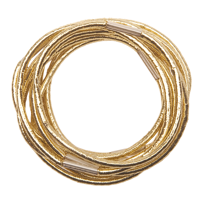 DEWAL PROFESSIONAL Резинки для волос золотистые midi 10 шт/уп, фото 1