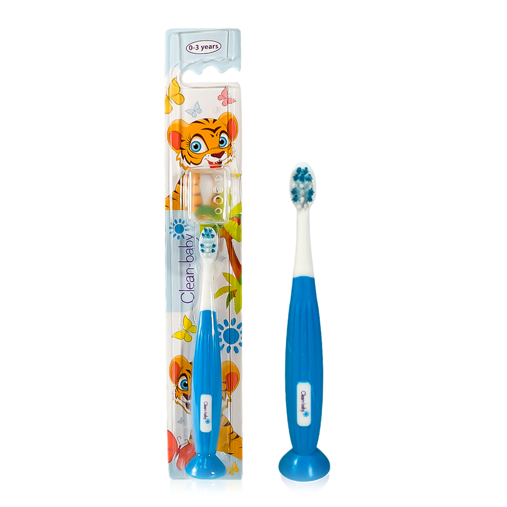 CLEAN-BABY Щетка зубная детская от 0 до 3 лет, тигренок / Clean-baby, фото 5