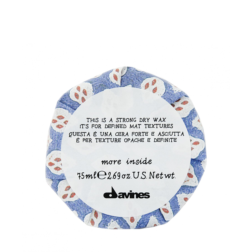 DAVINES SPA Воск сухой для текстурных матовых акцентов / Strong Dry Wax 75 мл, фото 4