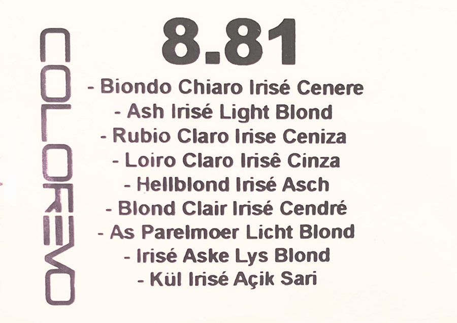 SELECTIVE PROFESSIONAL 8.81 краска для волос, светлый блондин ирисово-пепельный / COLOREVO 100 мл, фото 2