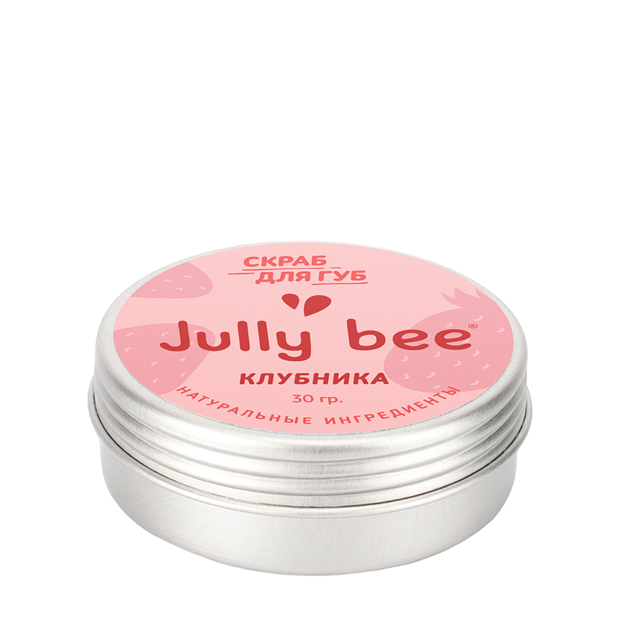 JULLY BEE Скраб для губ, клубника / Jully Bee 30 гр, фото 3