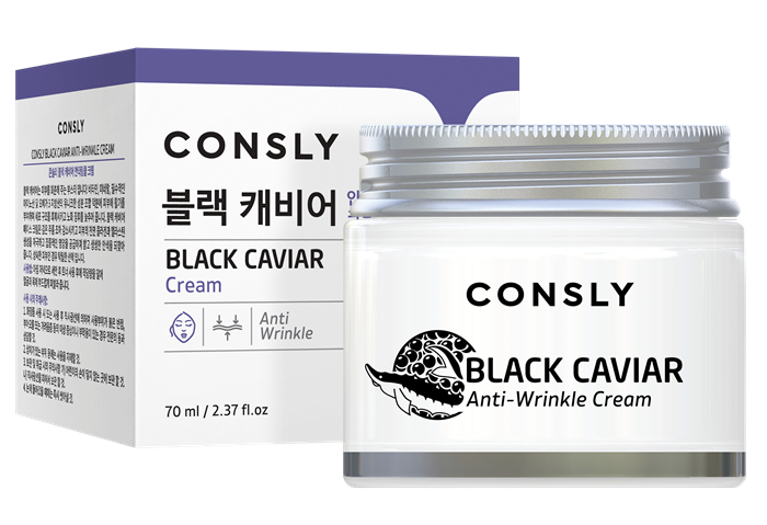 CONSLY Крем против морщин для лица с экстрактом черной икры 70 мл, фото 2