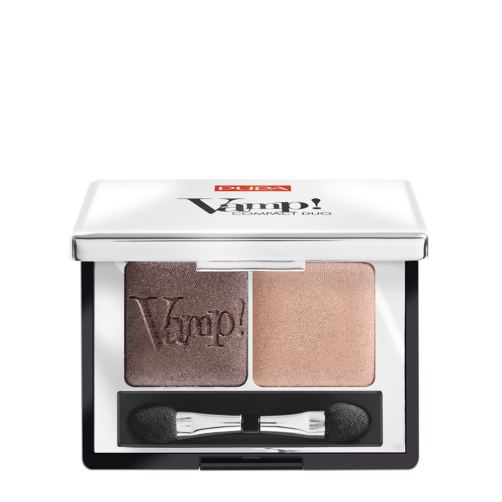 PUPA Тени компактные двойные, 004 бронзовый янтарный / VAMP! DUO 2,2 гр, фото 1
