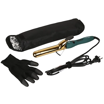 BE-UNI PROFESSIONAL Плойка для завивки волос Gold Titan с золотым зеркальным титановым покрытием 32 мм, фото 4