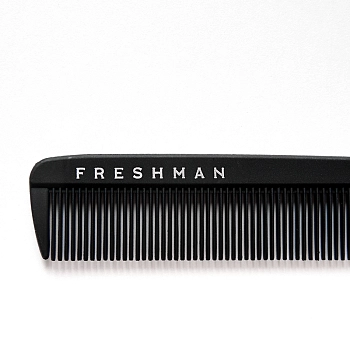 FRESHMAN Расческа для волос с хвостиком и зубчиками одинаковой длины / Collection Carbon, фото 3