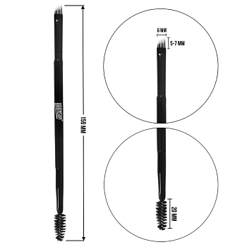 BRONSUN Кисть косметическая двусторонняя / BRONSUN 1 шт, фото 3