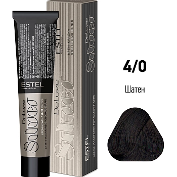 ESTEL PROFESSIONAL 4/0 краска для волос, шатен / DE LUXE SILVER 60 мл, фото 2