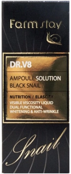 FARMSTAY Сыворотка ампульная с муцином черной улитки / DR-V8 Line 30 мл, фото 2