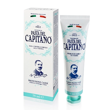 PASTA DEL CAPITANO Паста зубная полная защита от кариеса / 1905 Caries Protection 75 мл, фото 2