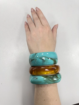 IWOU PROFESSIONAL Браслет-обод пластиковый квадратный тиффани, фото 5