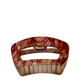 IWOU PROFESSIONAL Краб для волос Меланж розово-коричневый 10*5см 1шт, фото 2