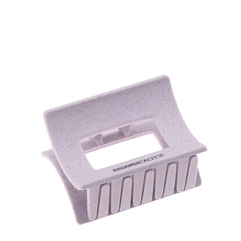 Заколка-краб для волос малая, прямоугольная, лиловая 1 шт