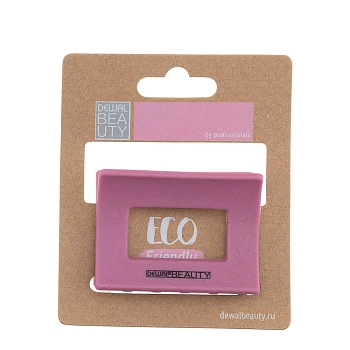 DEWAL BEAUTY Заколка-краб для волос малая, прямоугольная, ягодная 1 шт, фото 3