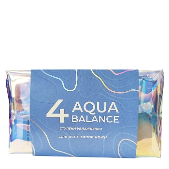 Набор увлажняющий для лица (тоник 250 мл + сыворотка 30 мл + крем 50 мл +  гель-маска 30 мл) Aqua Balance Collection 
