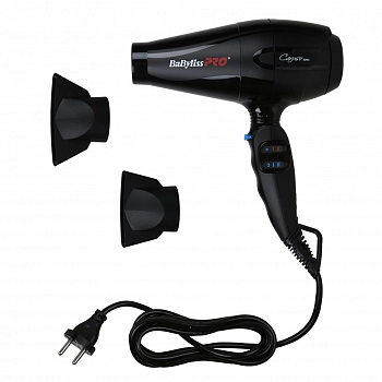 BABYLISS PRO Фен BaByliss Pro Caruso черный, ионизация, 2 насадки 2400 Вт, фото 10