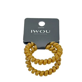 Резинка пружинка Глянец горчичная 2шт