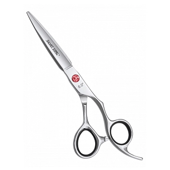 Ножницы премиальные эргономичные, красный винт, лезвия  - меч с повышенной режущей способностью 6&quot;