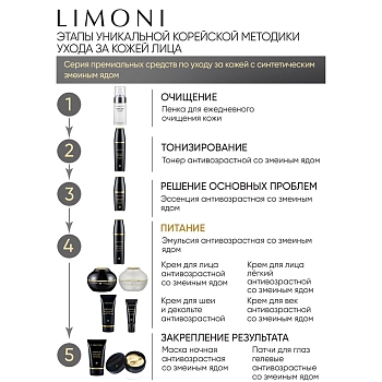 LIMONI Крем антивозрастной со змеиным ядом для век, туба / Premium Syn-Ake Anti-Wrinkle Eye Cream 25 мл, фото 4