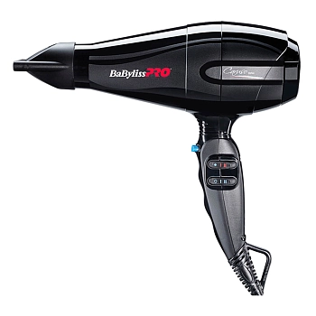 Фен BaByliss Pro Caruso черный, ионизация, 2 насадки 2400 Вт