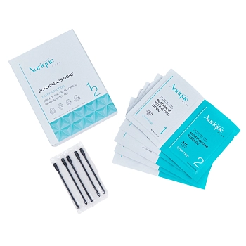 AURIQUE Набор сывороток-масок против черных точек (сыворотка-маска 5 х 4 мл + 5 х 3,5 мл + 5 скребков) AURIQUE, фото 2