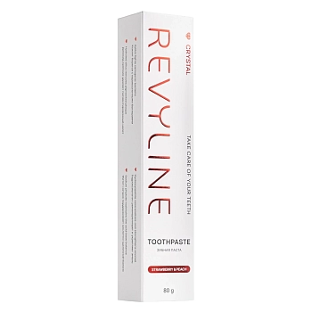 REVYLINE Паста зубная без фтора, клубника и персик / Crystal 80 гр, фото 2