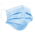 Маска медицинская 3-х слойная одноразовая голубая 10 шт