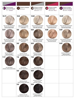 TEFIA 8.1 Гель-краска для волос тон в тон, светлый блондин пепельный / TONE ON TONE HAIR COLORING GEL 60 мл, фото 5