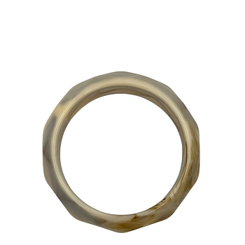 IWOU PROFESSIONAL Браслет-обод пластиковый круглый с огранкой кофе с молоком, фото 3