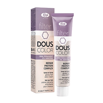 LISAP MILANO 5/07 крем-краска безаммиачная, светло-каштановый тропический / Filter Douscolor 60 мл, фото 2