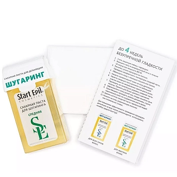 ARAVIA Professional Набор для шугаринга (сахарная паста в картридже Средняя 100 г + бумажные полоски для депиляции), фото 3