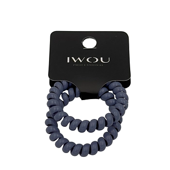 IWOU PROFESSIONAL Резинка пружинка Глянец серо-голубая 2шт, фото 2