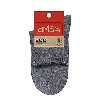 Носки с люрексом, борт руликом, Grigio Melange 35-38 / ECO 256