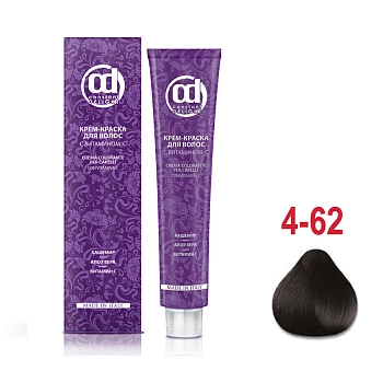 CONSTANT DELIGHT 4/62 краска с витамином С для волос, средне-коричневый шоколадно-пепельный 100 мл, фото 2