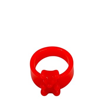 Кольцо Медвежонок оранжевый