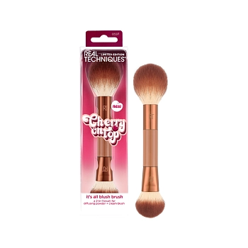 REAL TECHNIQUES Кисть двусторонняя для румян / Real Techniques Cherry On Top It's All Blush Brush, фото 3