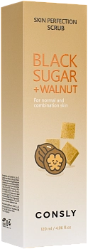 CONSLY Скраб для лица с черным сахаром и экстрактом грецкого ореха / Consly 120 мл, фото 2