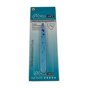 IWOU PROFESSIONAL Пинцет косметический голубой №230 / Noell ART, фото 2