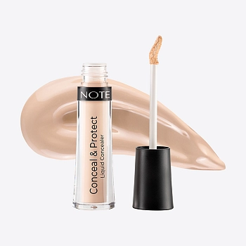 NOTE Консилер жидкий маскирующий защитный 04 / CONCEAL & PROTECT LIQUID CONCEALER 4,5 мл, фото 3