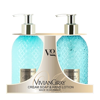 Набор для рук Жасмин и пачули (крем-мыло 300 мл + лосьон 300 мл) Vivian Gray Set Gemstone Jasmine & Patchouli