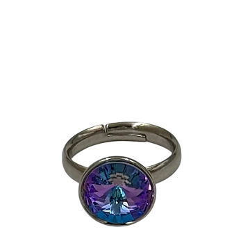 Кольцо Алмаз розово-фиолетовый
